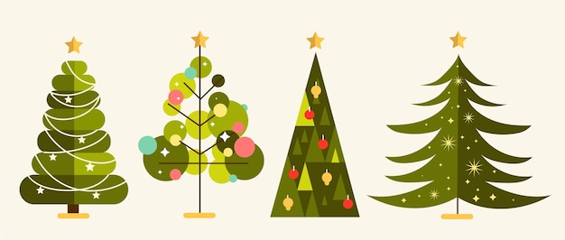 Design Plat Décoré D'arbres De Noël