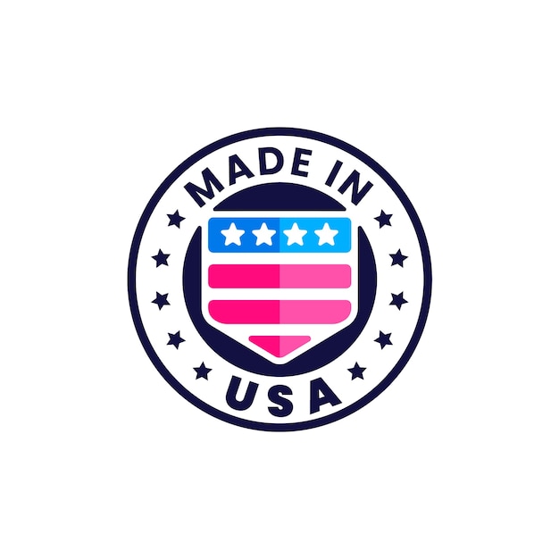 Design Plat Fabriqué Aux états-unis Création De Logo