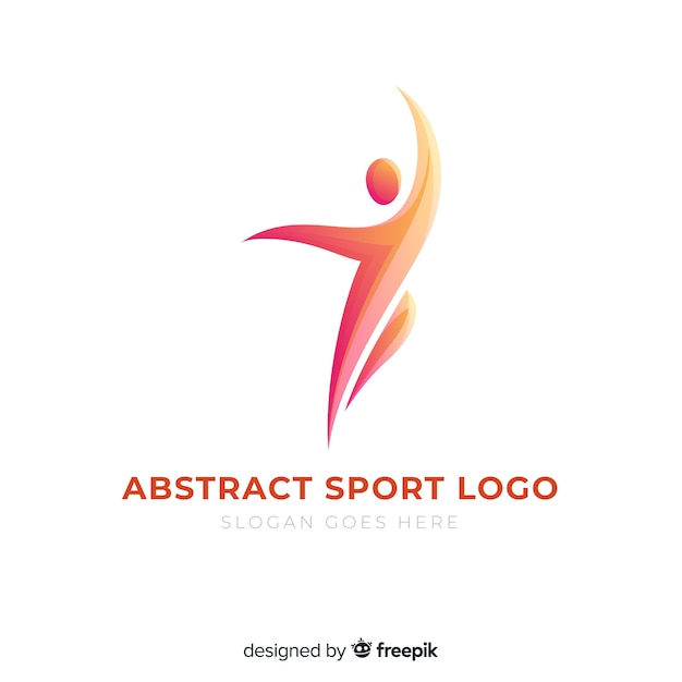 Vecteur design plat de logo sport silhouette abstraite