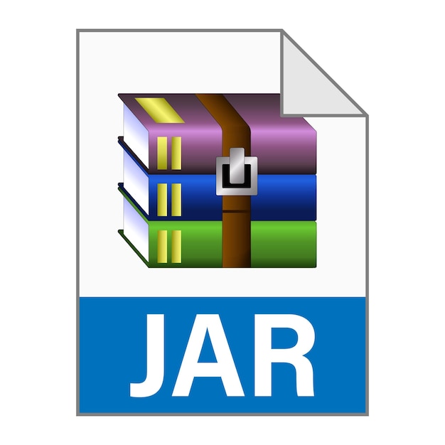 Design plat moderne de l'icône du fichier d'archive JAR pour le web Style simple
