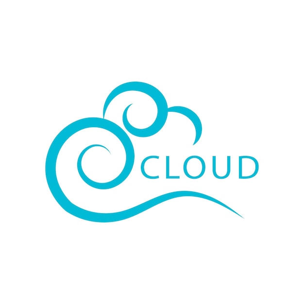 Vecteur design plat de nuage illustration logo vector
