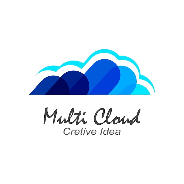 Design Plat De Nuage Illustration Logo Vector