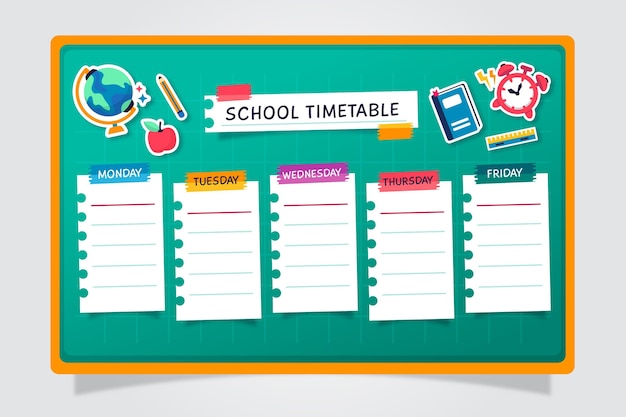 Design Plat Retour Au Calendrier Scolaire