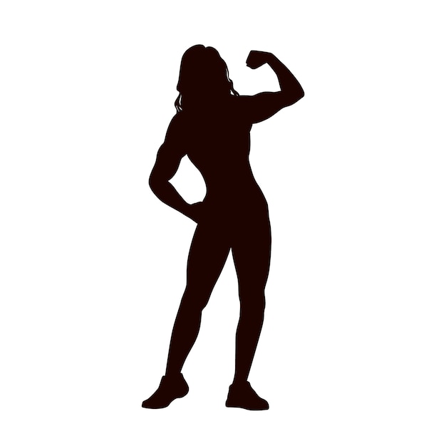 Design plat silhouette femme forte