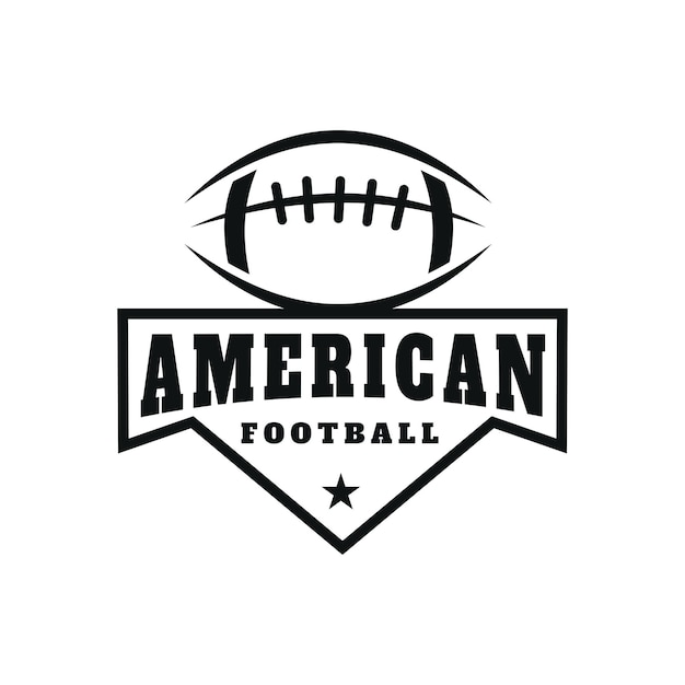 Design rétro vintage classique avec des éléments de football américain Logo sportif