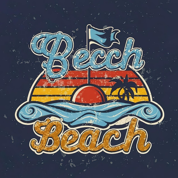 Design de t-shirt d'illustration vectorielle 2d avec lettres savane contre Havane avec élément de drapeau plage