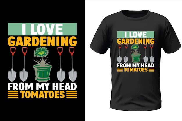 Design de t-shirt de jardin