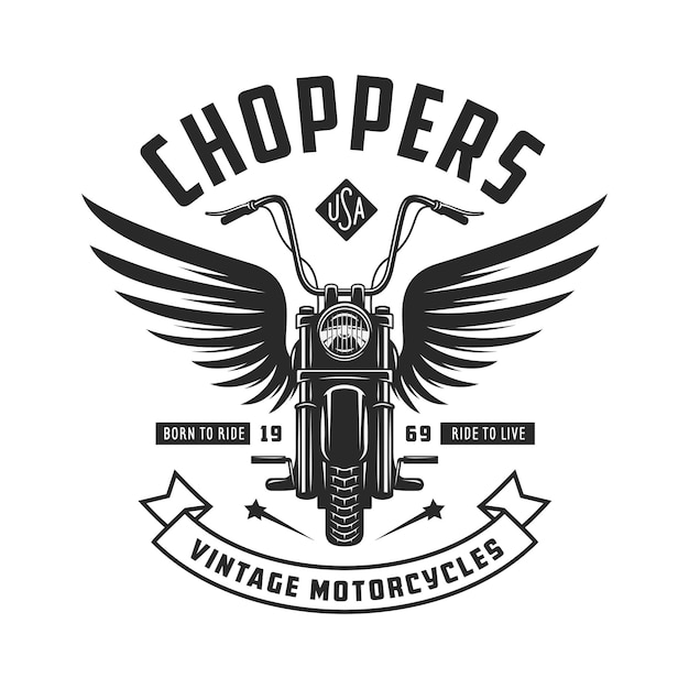 Design de t-shirt de moto vintage Emblème du club de course Illustration vectorielle