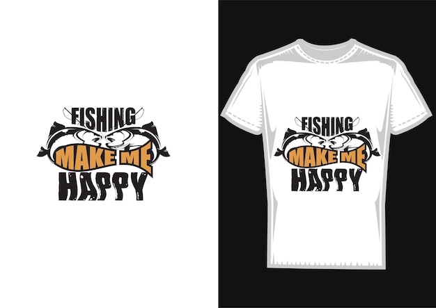 Design De T-shirt De Pêche Avec Une Idée Créative