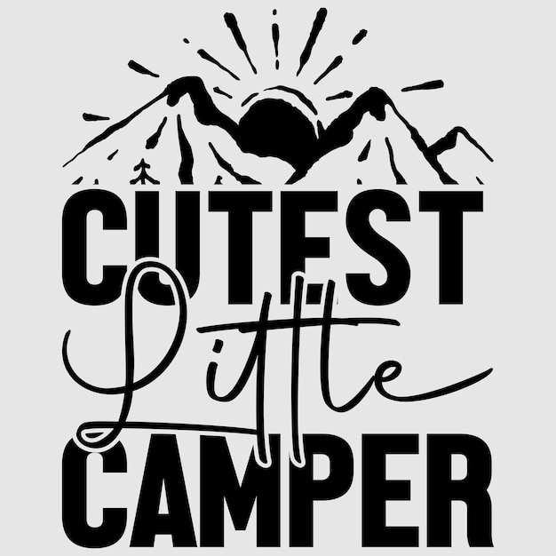 Design De T-shirt Le Plus Mignon Du Petit Campeur