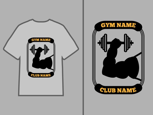 Vecteur design de t-shirt pour le gymnase