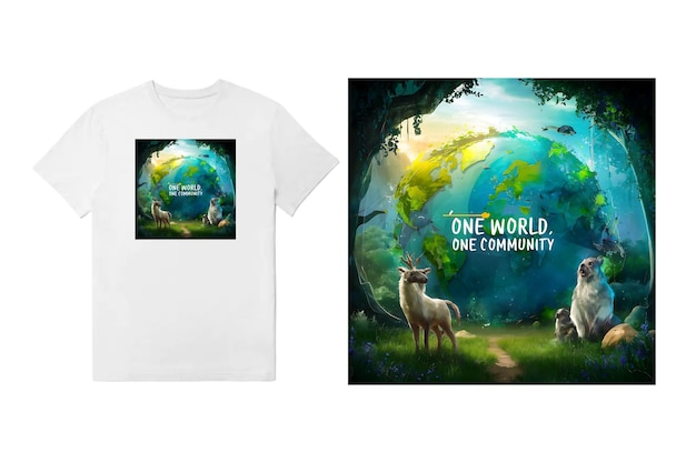 Design De T-shirt Pour La Journée De La Terre