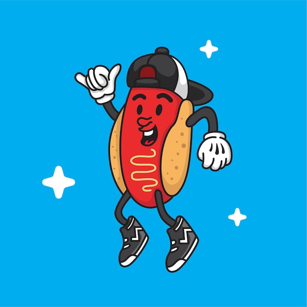 Vecteur design tshirt illustration hot dog