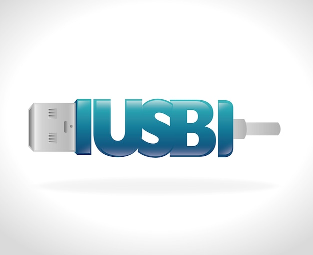 Vecteur design usb