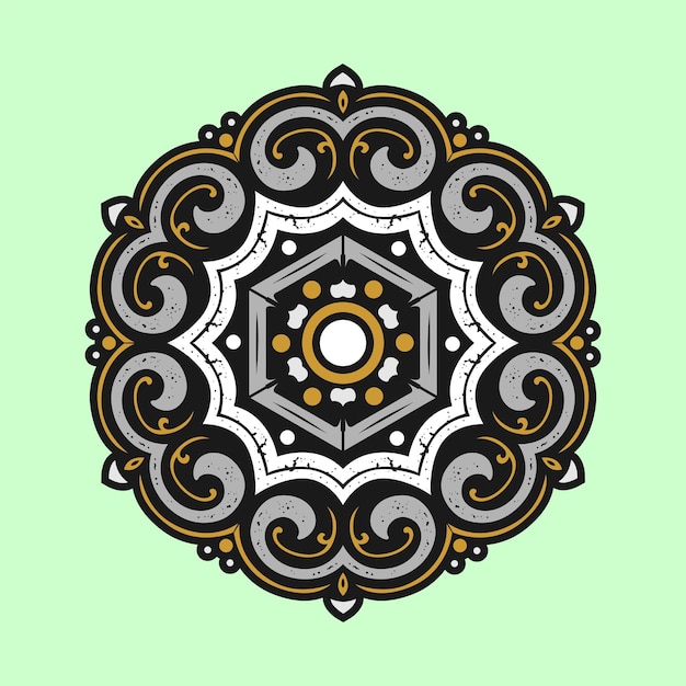 Design Vectoriel D'art Mandala Moderne Avec Un Beau Mélange De Couleurs Adapté à Toute La Conception Publicitaire