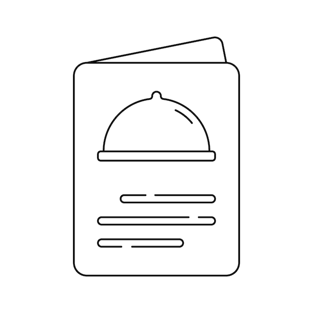 Design vectoriel de carte de menu alimentaire dans un style à la mode