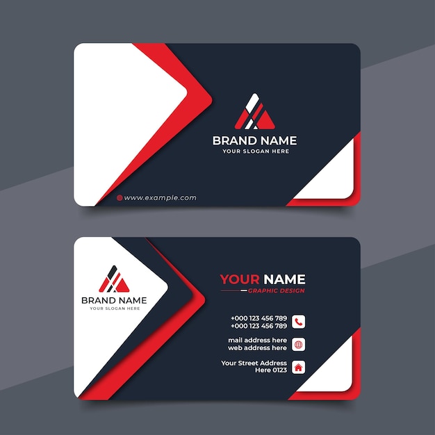 Design vectoriel de carte de visite professionnelle moderne et créative