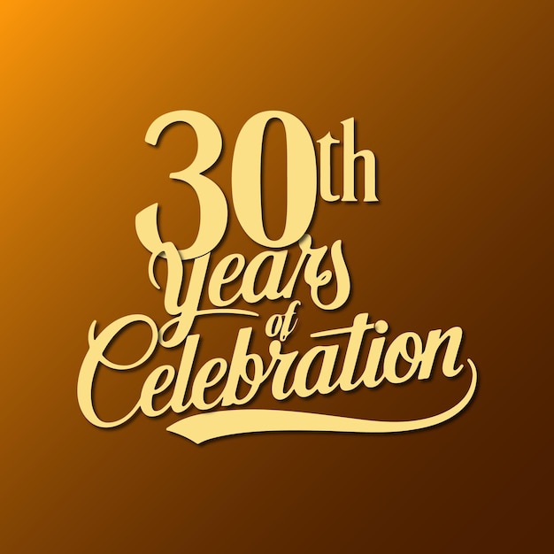 Design vectoriel de célébration du 30e anniversaire