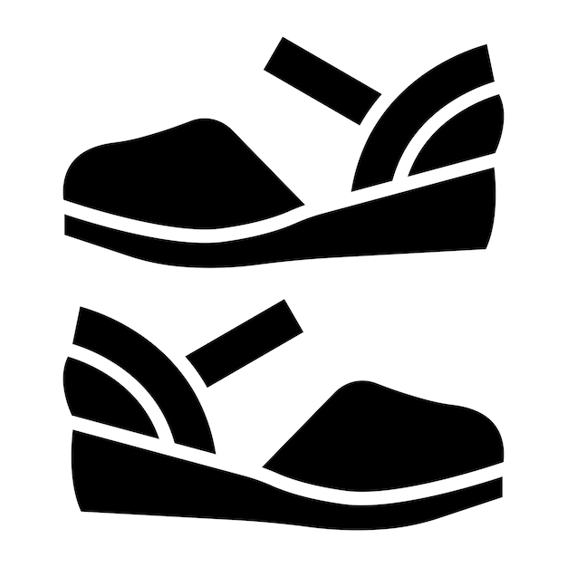 Le design vectoriel des chaussures féminines est un style d'icône
