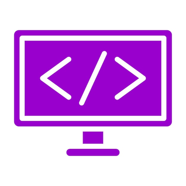 Design vectoriel Code d'informatique Style de l'icône