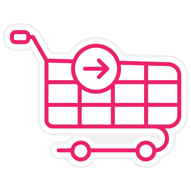 Design vectoriel Continuer à faire du shopping Style d'icône