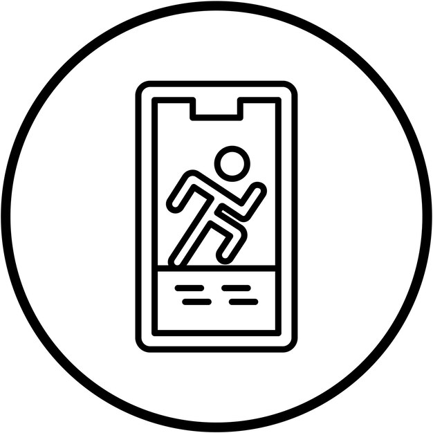 Design vectoriel en cours d'exécution du style d'icône
