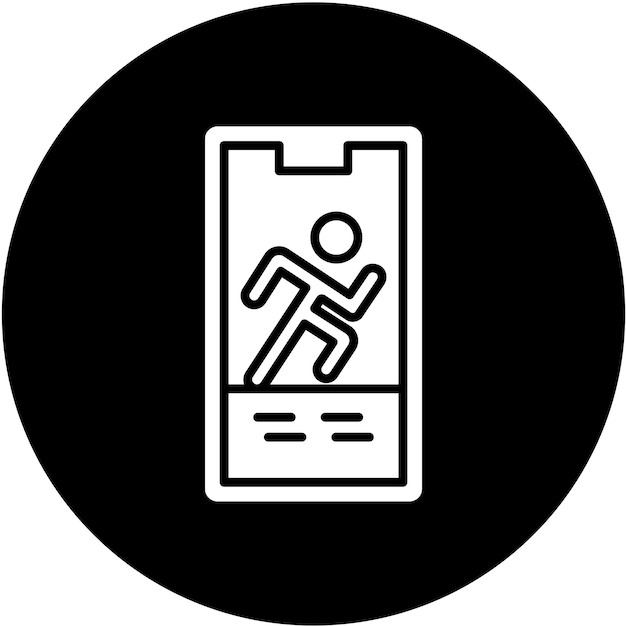Design vectoriel en cours d'exécution du style d'icône