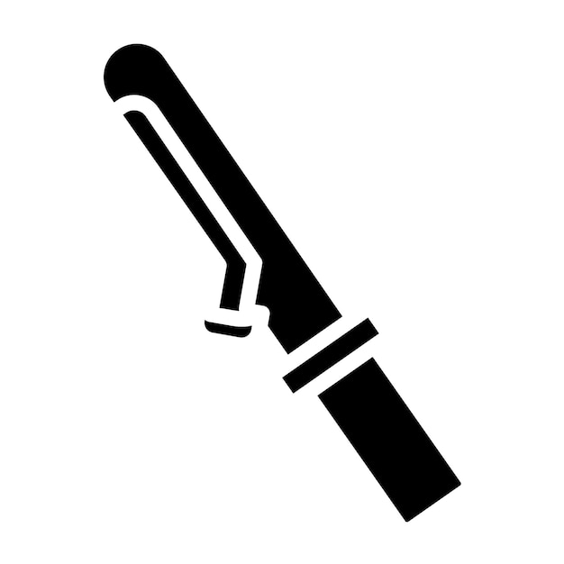 Le design vectoriel du fer à friser est le style de l'icône.