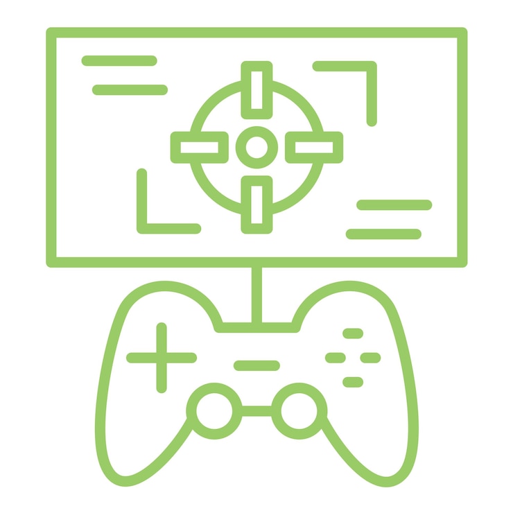 Vecteur design vectoriel du jeu hud icon style