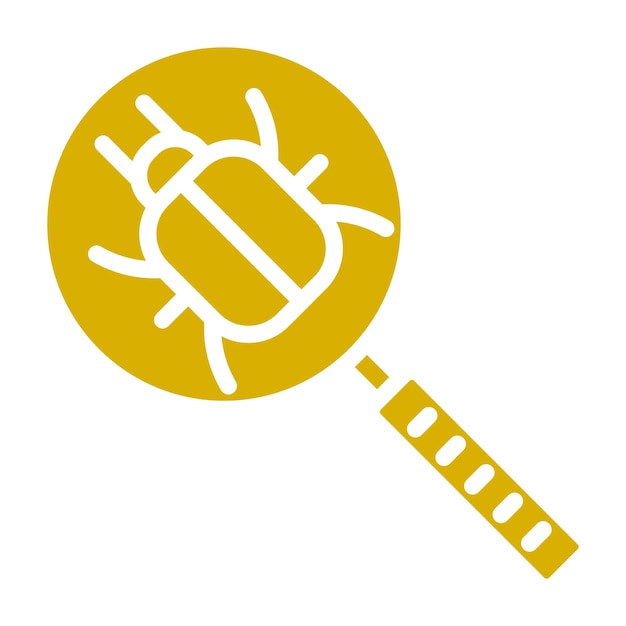 Design vectoriel du logiciel malveillant Style de l'icône de numérisation