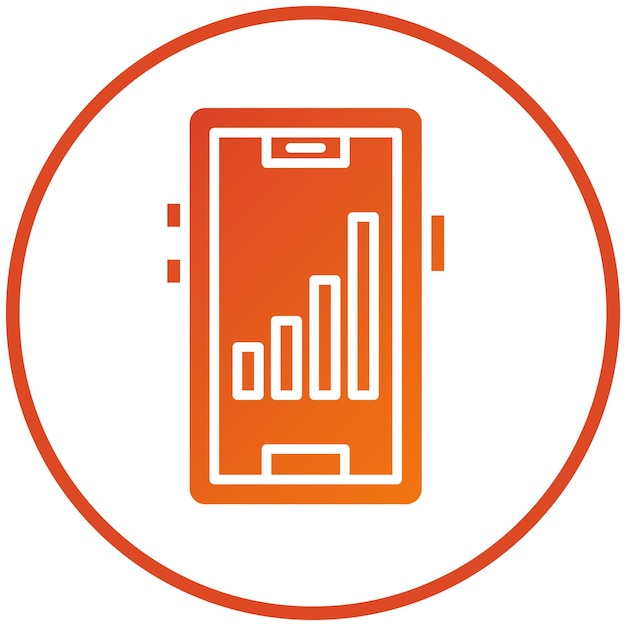 Design vectoriel du signal cellulaire avec un style d'icône à 4 barres