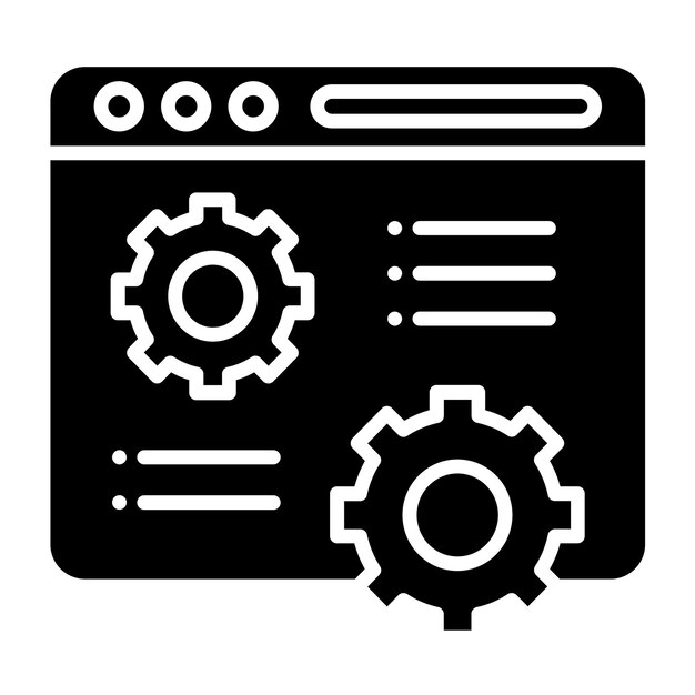 Design vectoriel du site Web d'entreprise Style d'icône