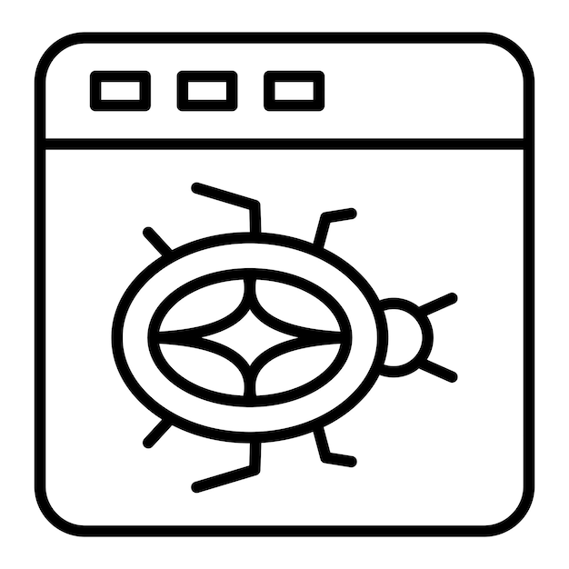 Design vectoriel du site Web Style de l'icône du bug