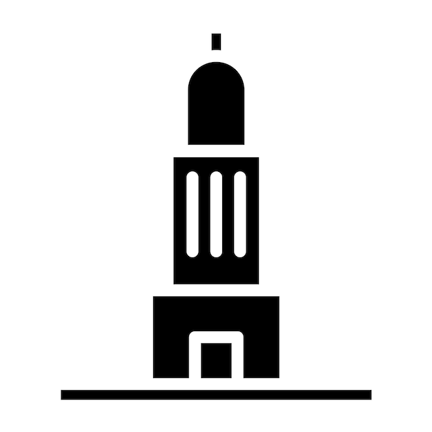 Design vectoriel du style de l'icône de l'ancien bâtiment