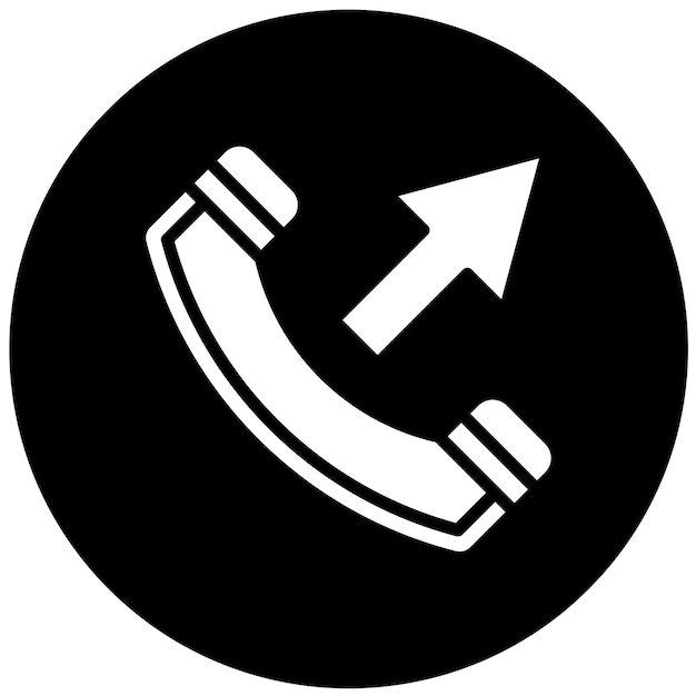 Design vectoriel du style de l'icône d'appel sortant