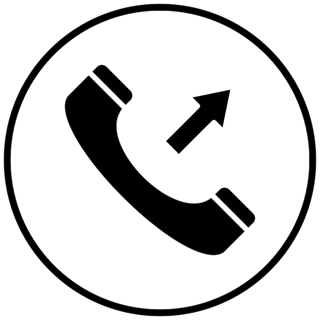 Design vectoriel du style de l'icône d'appel sortant