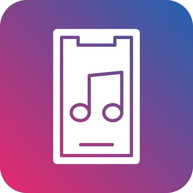 Design Vectoriel Du Style D'icône De L'application De Musique Mobile