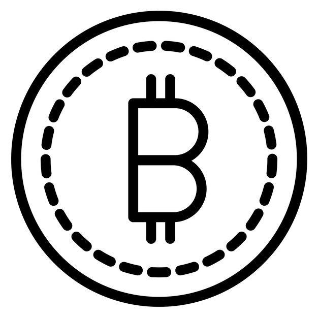Design vectoriel du style d'icône Bitcoin