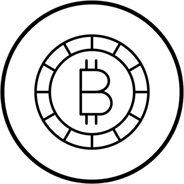 Design vectoriel du style d'icône Bitcoin