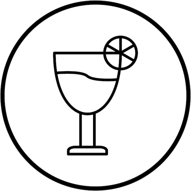 Design vectoriel du style de l'icône de la boisson
