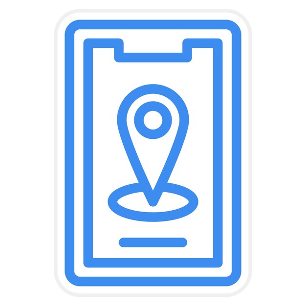 Design vectoriel du style d'icône de la carte mobile