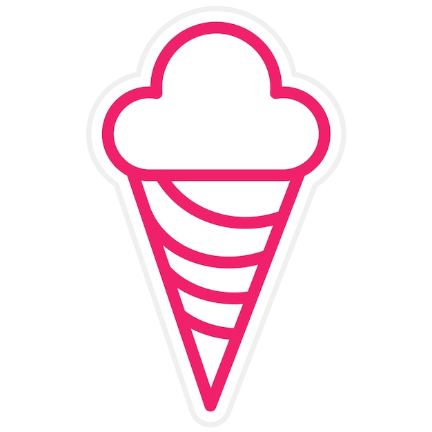 Vecteur design vectoriel du style de l'icône de la crème glacée