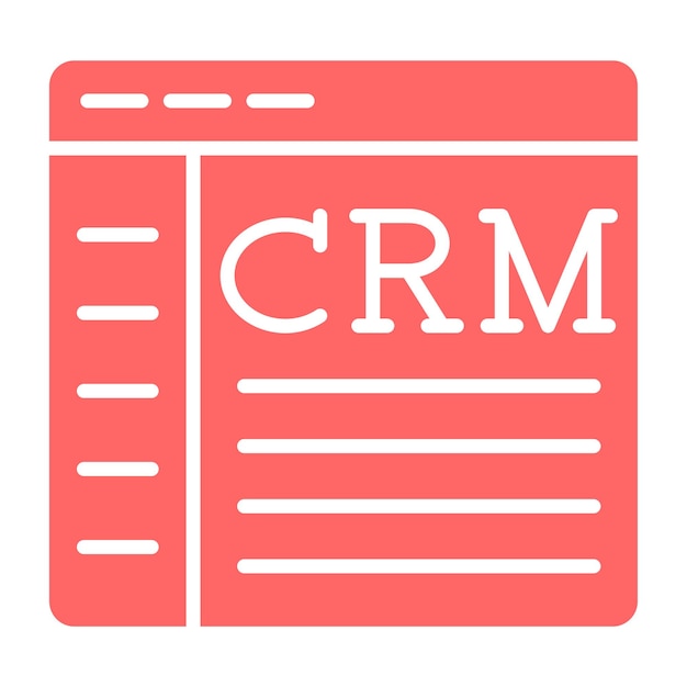 Design vectoriel du style d'icône Crm
