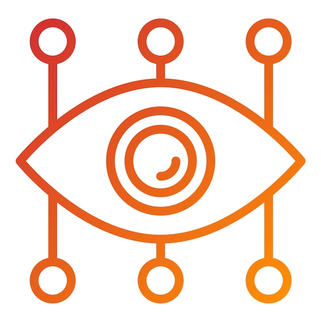 Design vectoriel du style de l'icône Cyber Eye