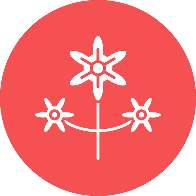 Le design vectoriel du style d'icône Delphinium