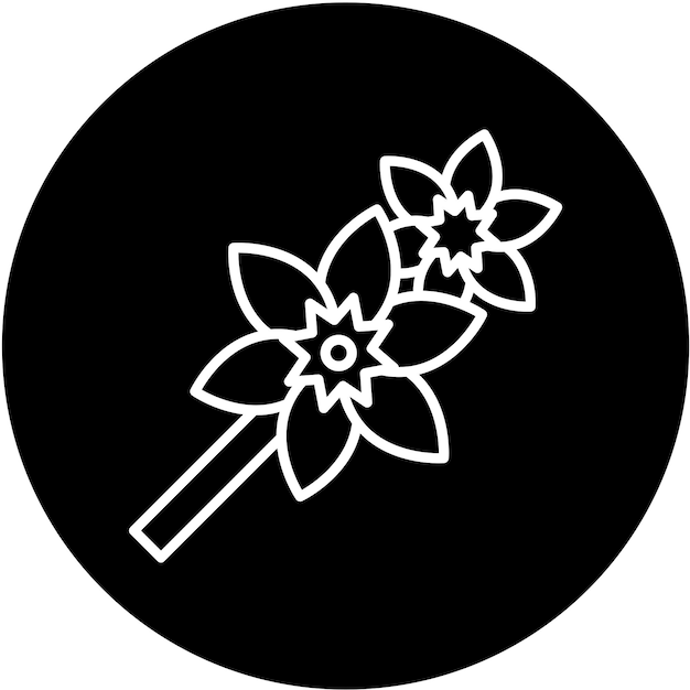 Le design vectoriel du style d'icône Delphinium