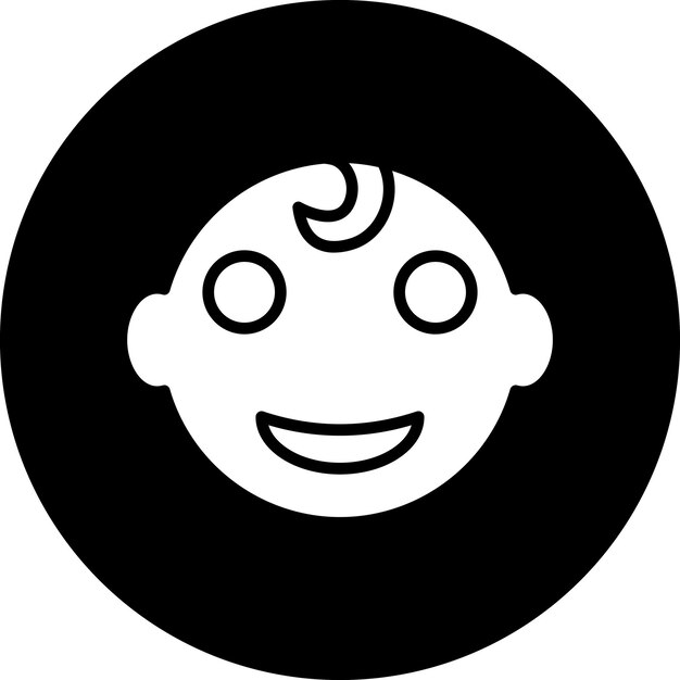 Design vectoriel du style de l'icône du bébé