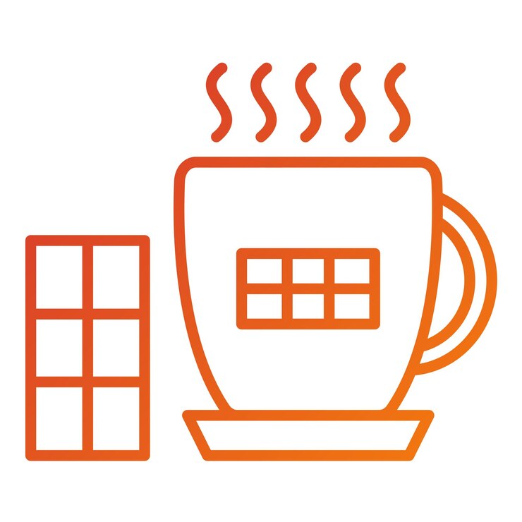 Vecteur design vectoriel du style de l'icône du chocolat chaud