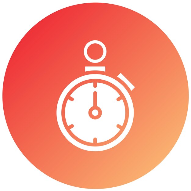 Design vectoriel du style de l'icône du chronomètre