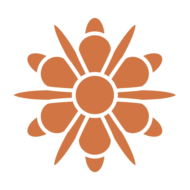 Design vectoriel du style de l'icône du chrysanthème